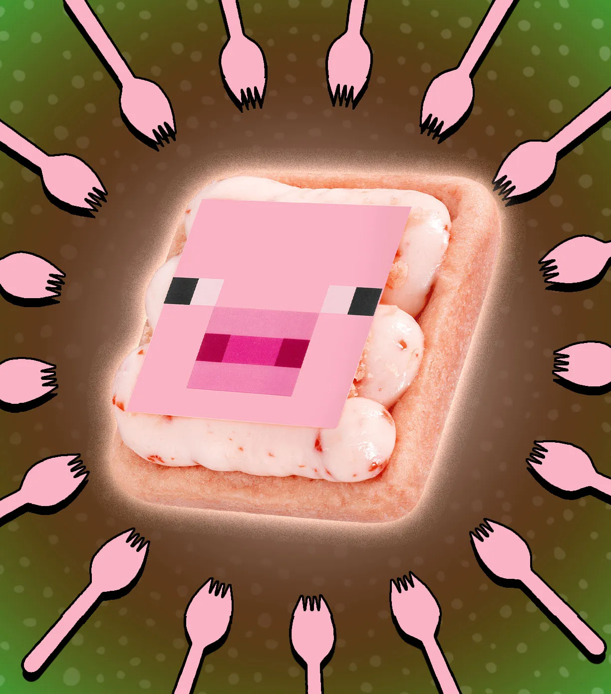 Pig Cherry Blossom Minecraft Crumbl Cookie