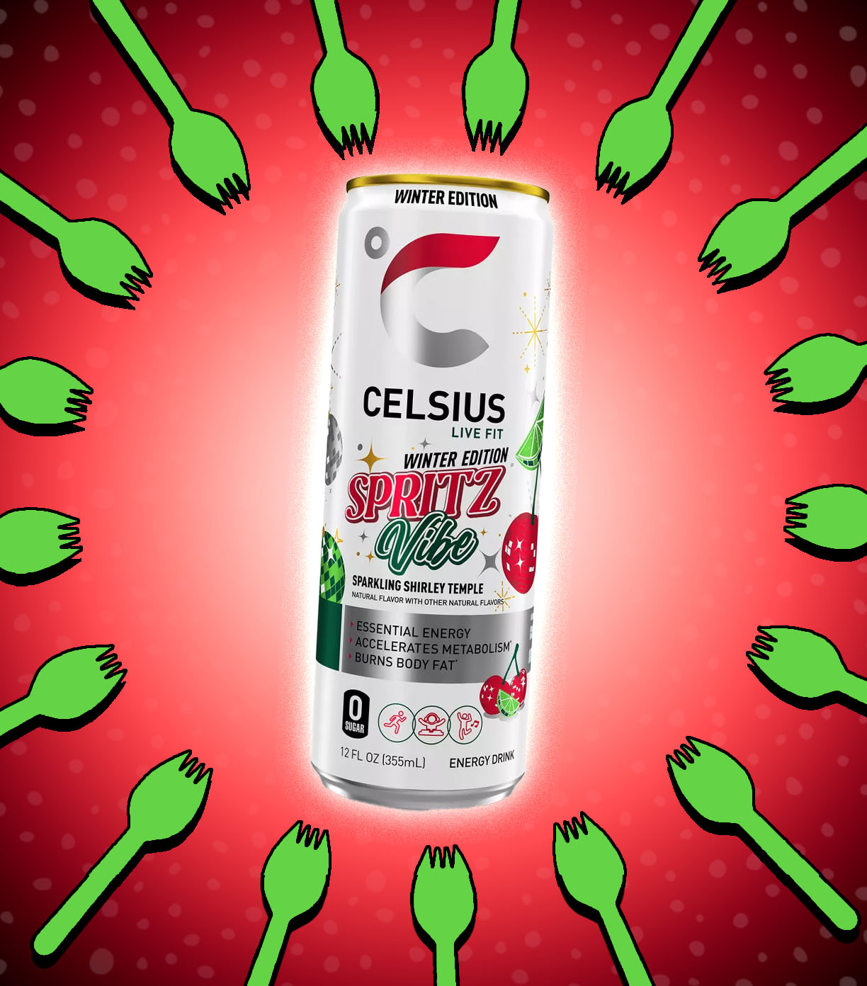CELSIUS Spritz Vibe Winter Edition: Shirley Temple