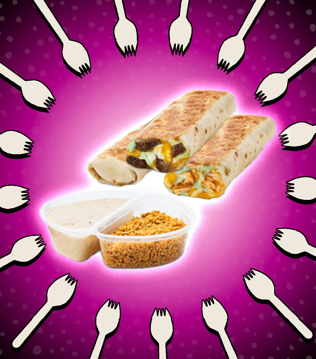 Taco Bell Steak and Chicken Double Dipping Burritos