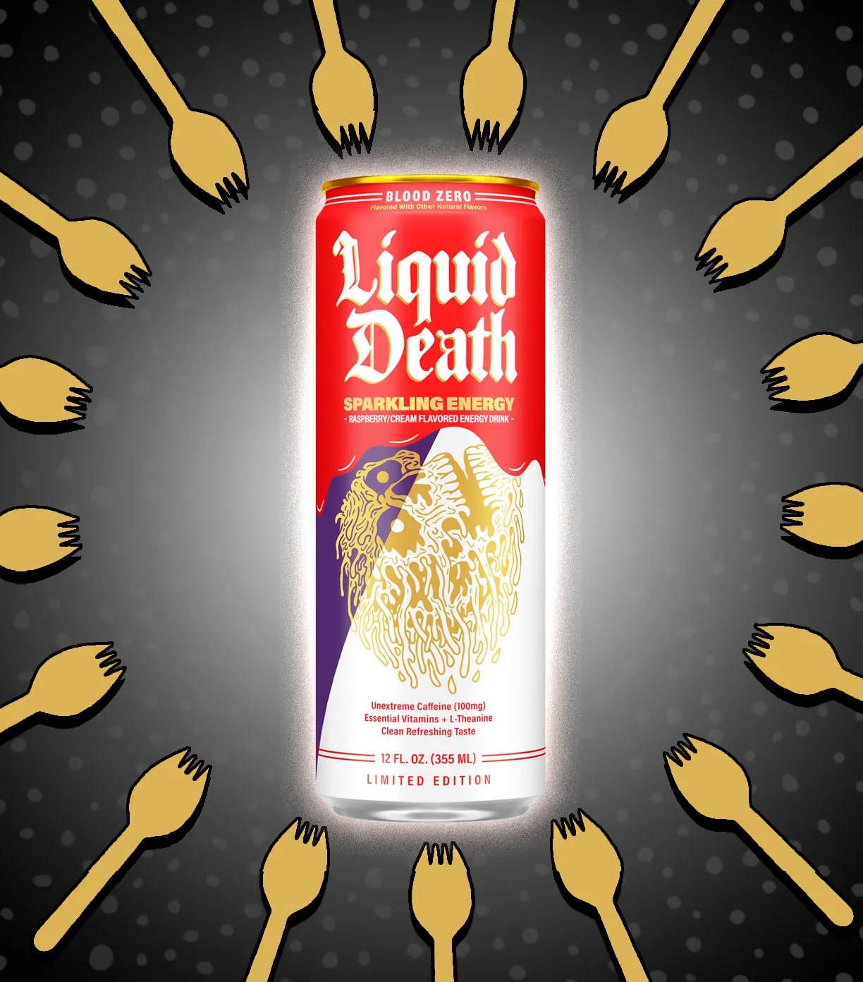Liquid Death Blood Zero Sparkling Energy