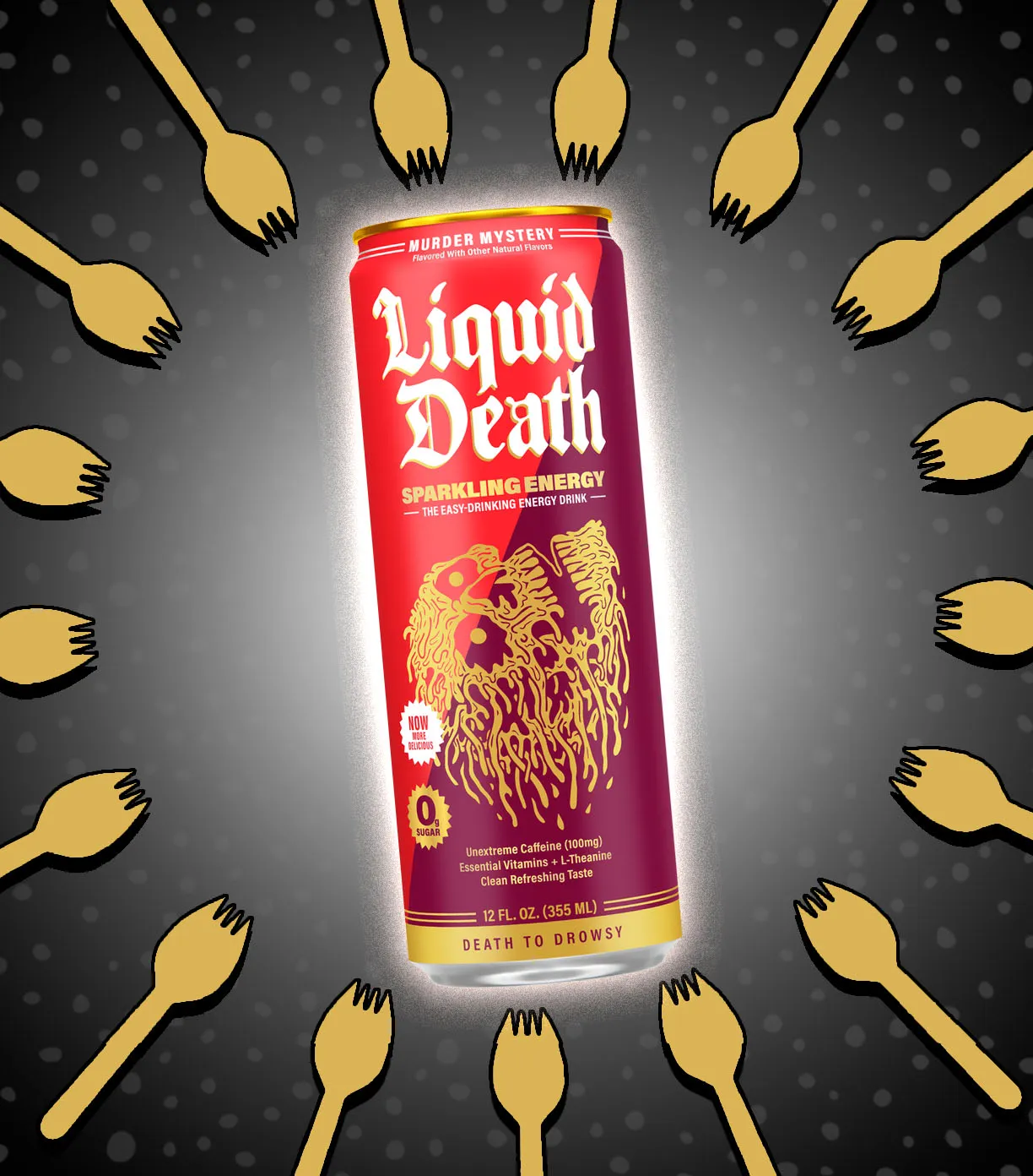 Liquid Death Murder Mystery Sparkling Energy